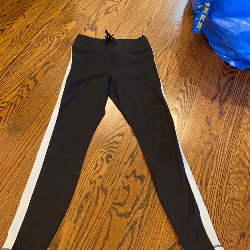 Spiritualgangster black leggings w/ white sparkle